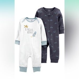Nwt carter’s footless pajamas dino 6-9 months